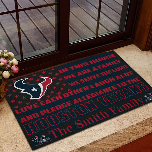 Houston Texans Personalized Doormat BG296