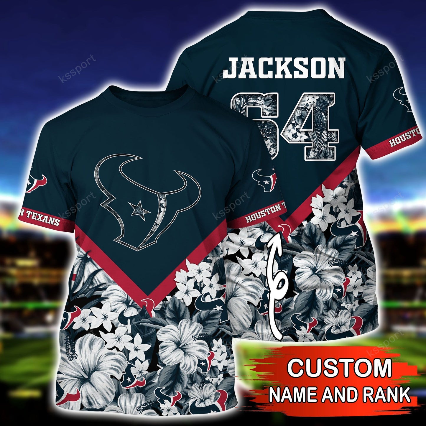 Houston Texans Personalized Shirt and Shorts BG281