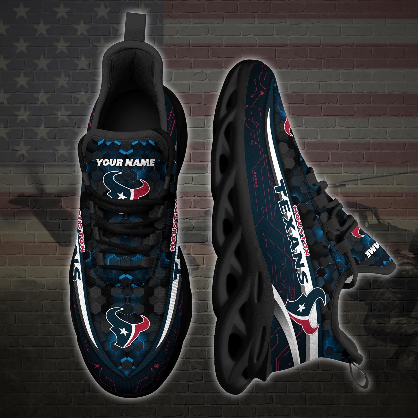Houston Texans Personalized Yezy Running Sneakers 95