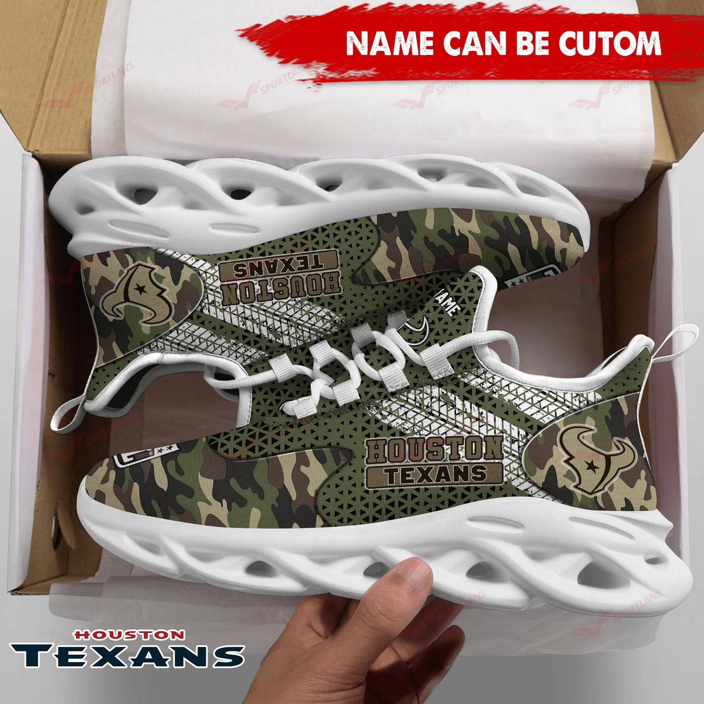 Houston Texans Personalized Yezy Running Sneakers SPD602