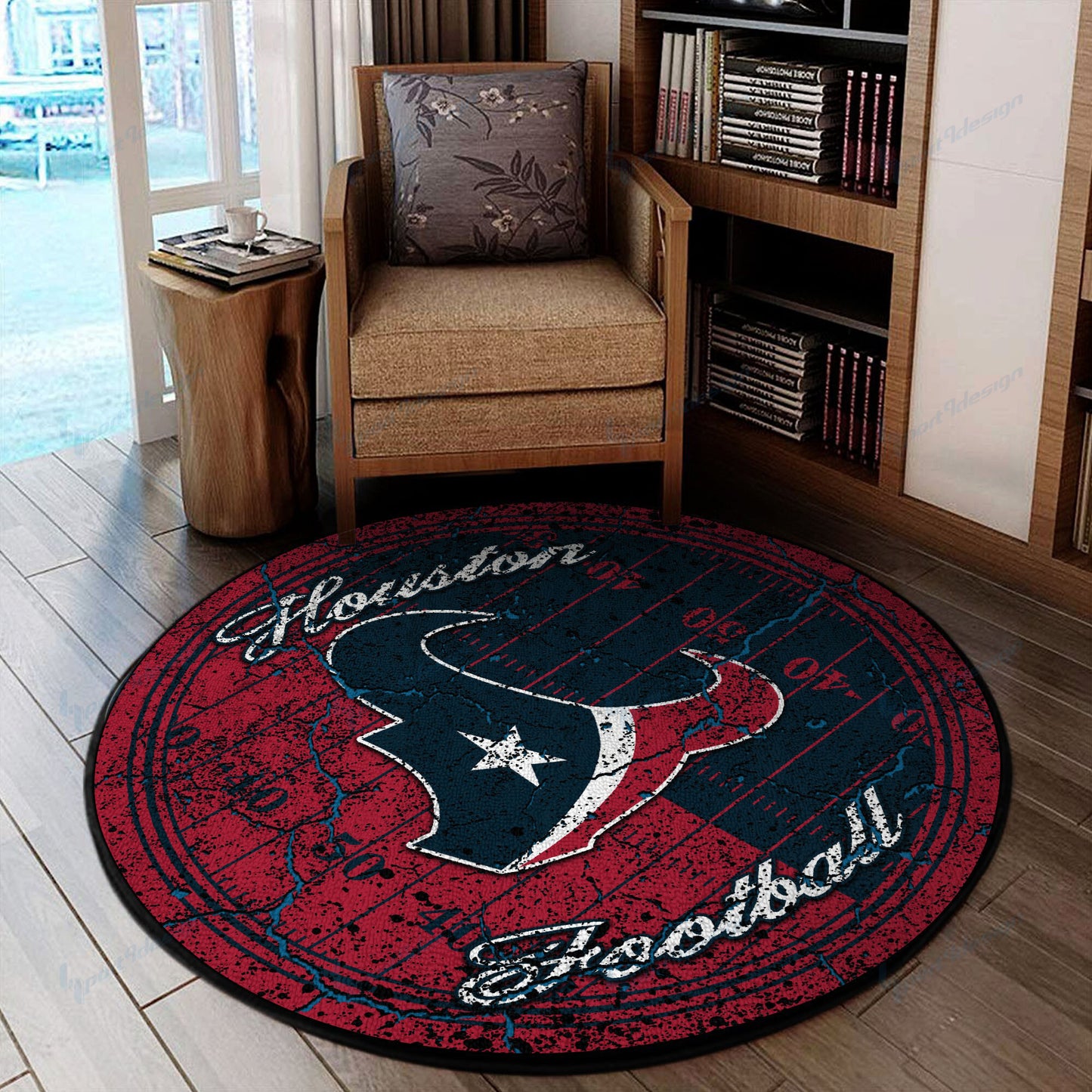 Houston Texans Round Rug 66