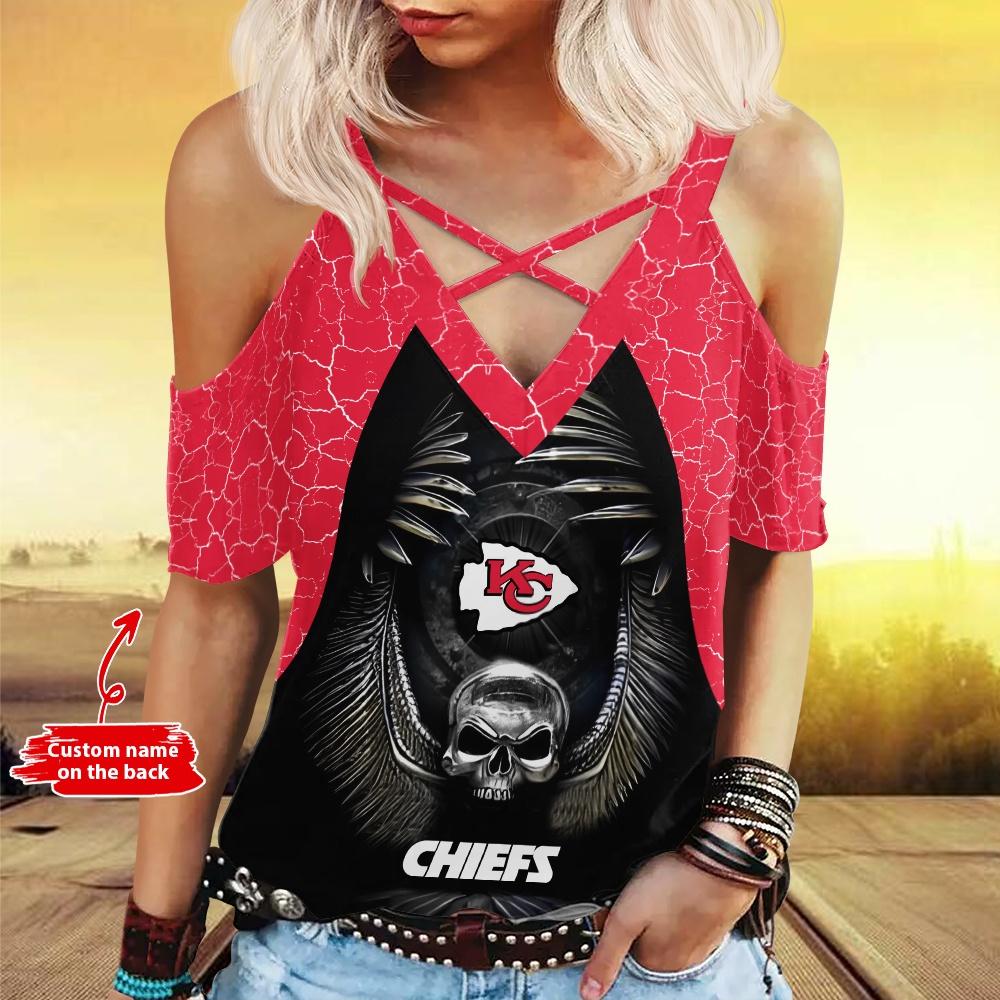 Kansas City Chiefs Personalized Miss Hollow Out Blouse Shirt BGMHS057