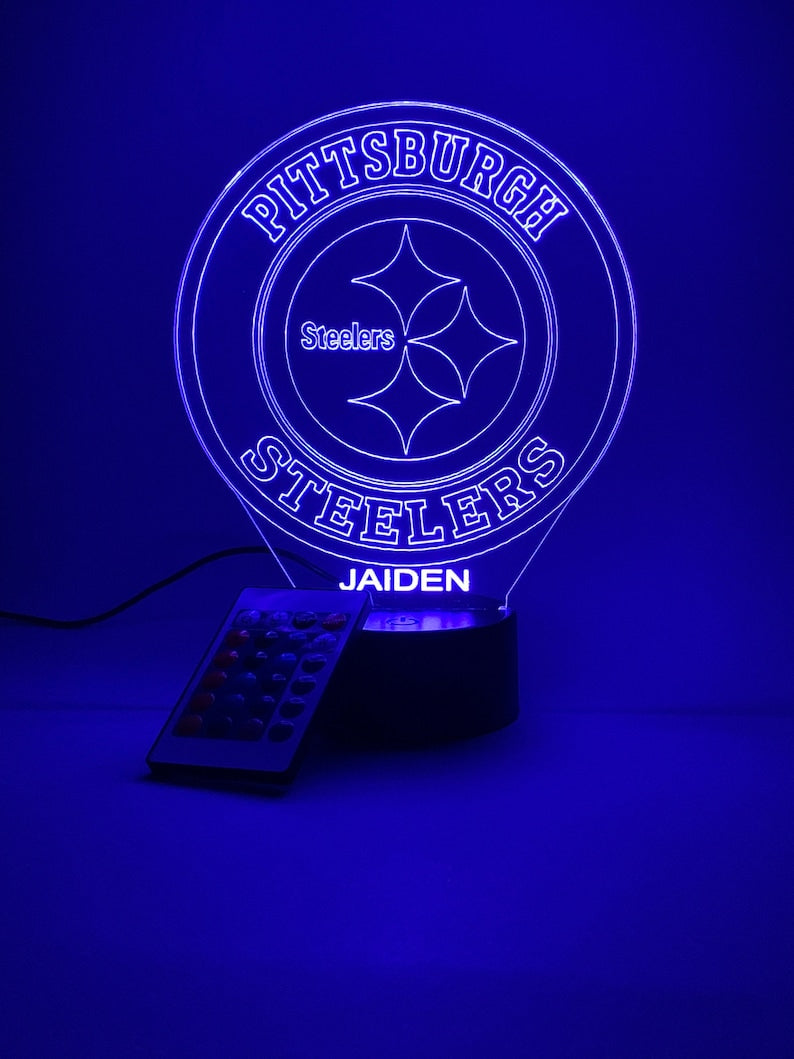 Pittsburgh Steelers Personalized 3D Lamp For Sport Fans AZ3DLA027