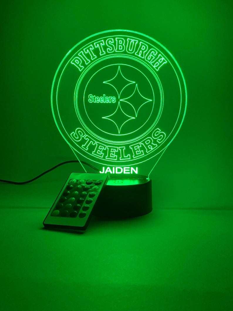Pittsburgh Steelers Personalized 3D Lamp For Sport Fans AZ3DLA027