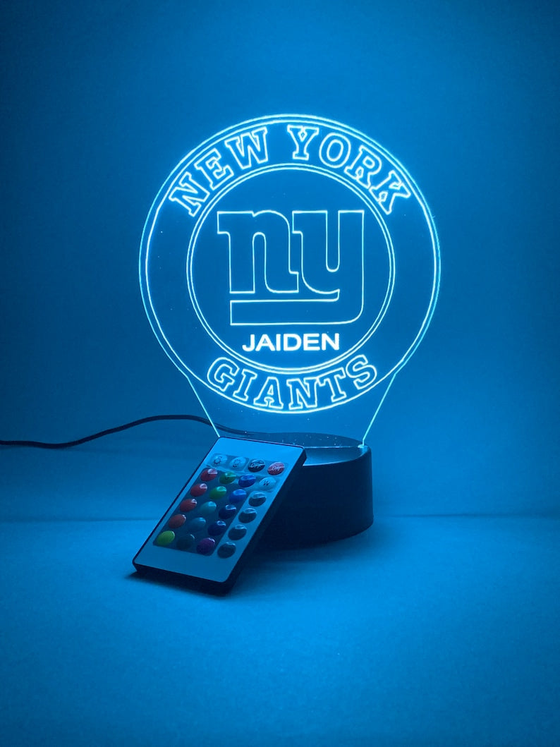 New York Giants Personalized 3D Lamp For Sport Fans AZ3DLA024