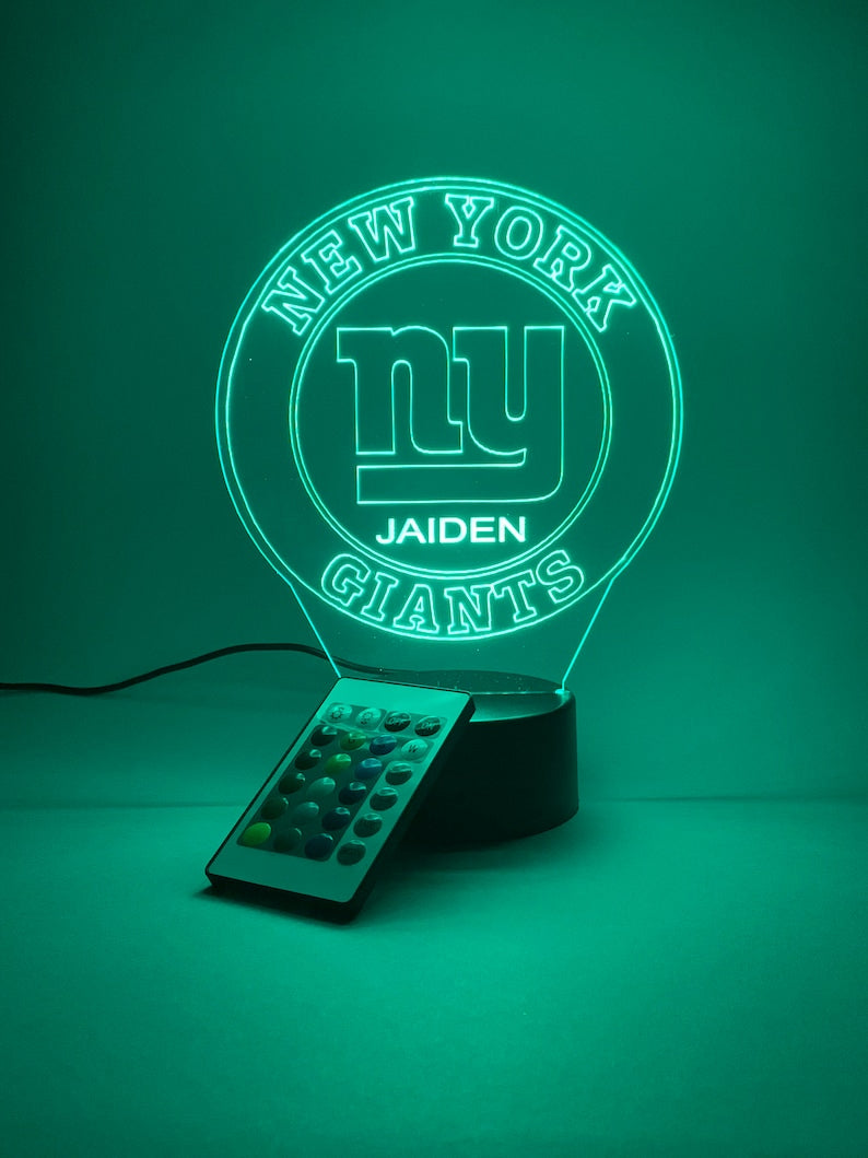 New York Giants Personalized 3D Lamp For Sport Fans AZ3DLA024