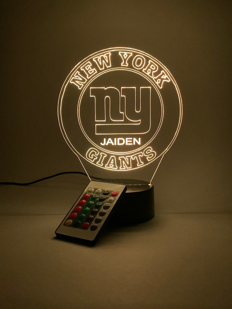 New York Giants Personalized 3D Lamp For Sport Fans AZ3DLA024