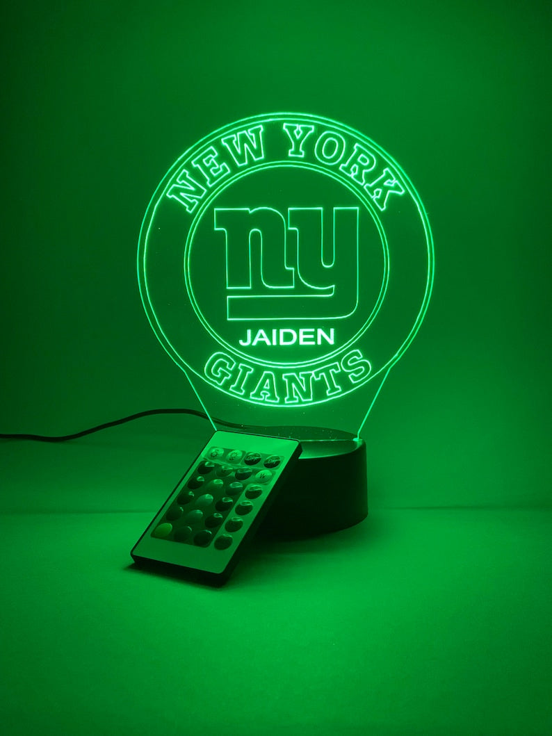 New York Giants Personalized 3D Lamp For Sport Fans AZ3DLA024