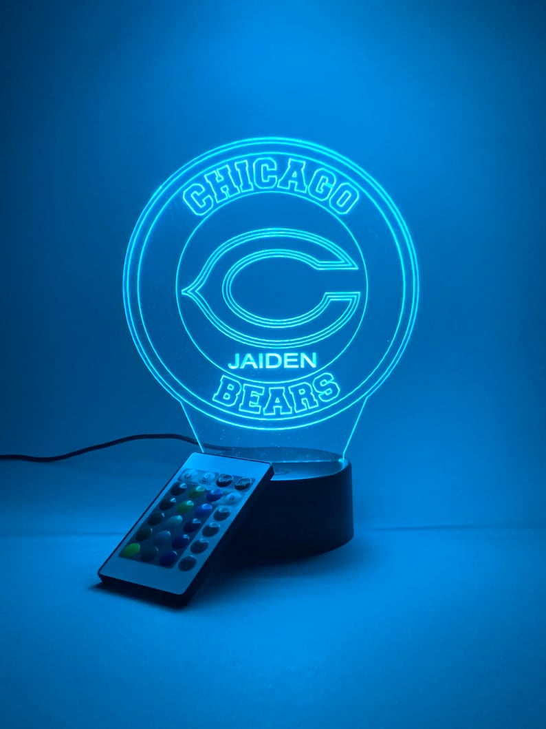 Chicago Bears Personalized 3D Lamp For Sport Fans AZ3DLA006