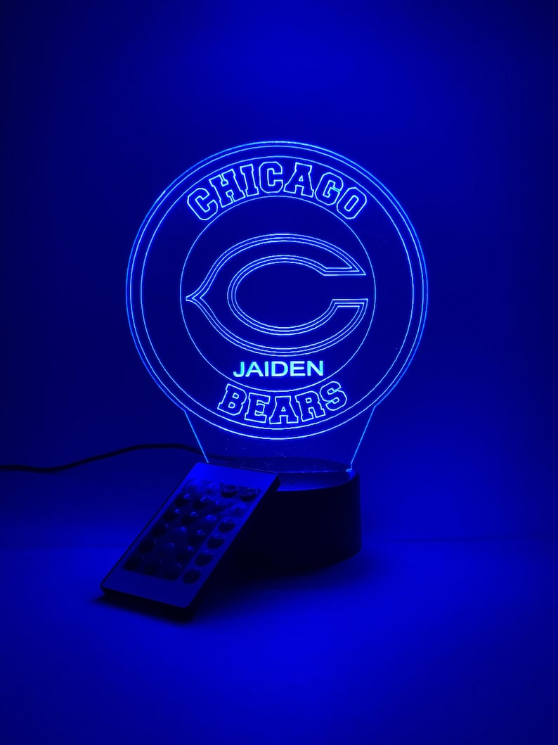 Chicago Bears Personalized 3D Lamp For Sport Fans AZ3DLA006