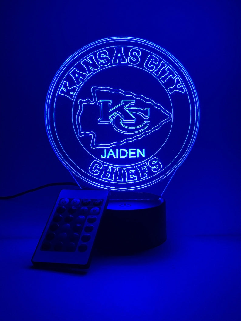 Kansas City Chiefs Personalized 3D Lamp For Sport Fans AZ3DLA016