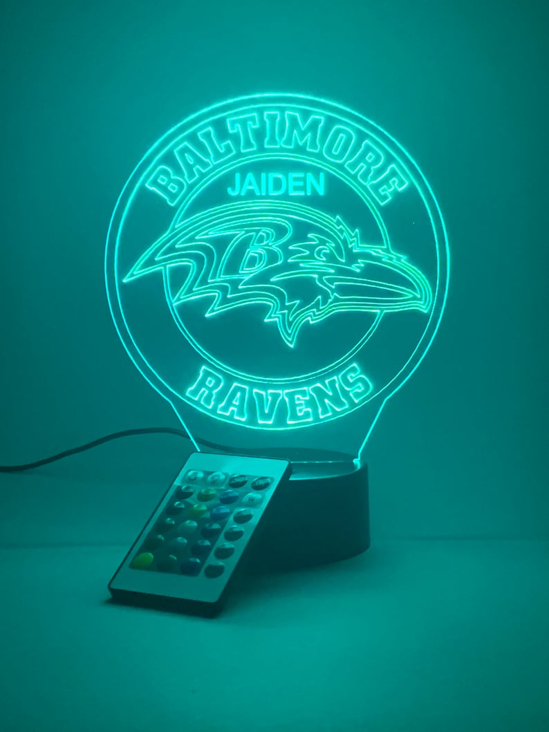 Baltimore Ravens Personalized 3D Lamp For Sport Fans AZ3DLA003