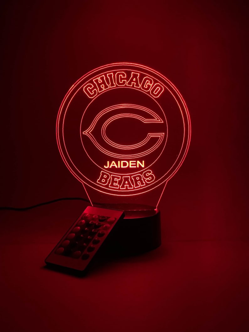 Chicago Bears Personalized 3D Lamp For Sport Fans AZ3DLA006