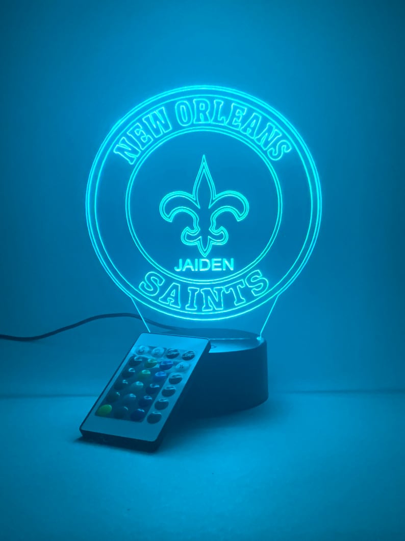 New Orleans Saints Personalized 3D Lamp For Sport Fans AZ3DLA023