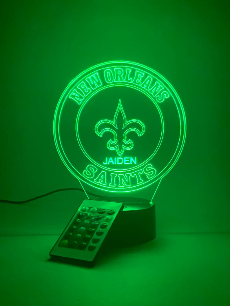 New Orleans Saints Personalized 3D Lamp For Sport Fans AZ3DLA023