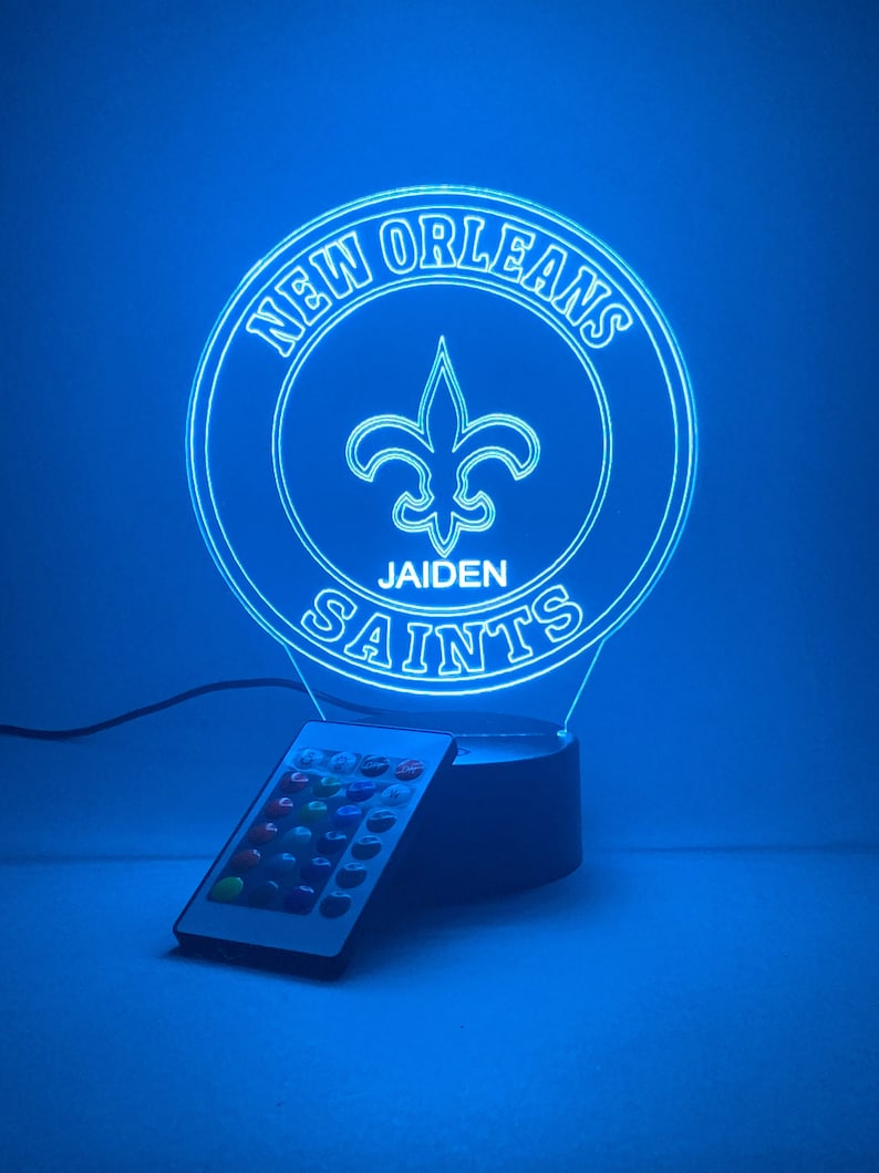 New Orleans Saints Personalized 3D Lamp For Sport Fans AZ3DLA023