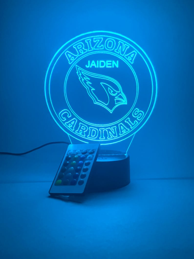 Arizona Cardinals Personalized 3D Lamp For Sport Fans AZ3DLA001