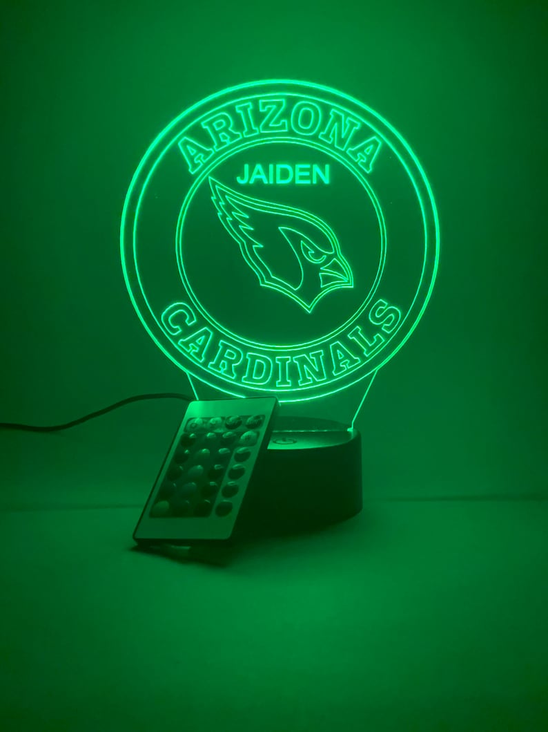 Arizona Cardinals Personalized 3D Lamp For Sport Fans AZ3DLA001