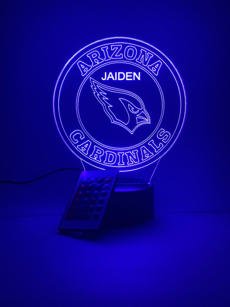 Arizona Cardinals Personalized 3D Lamp For Sport Fans AZ3DLA001