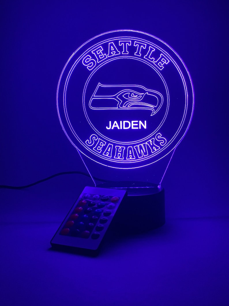 Seattle Seahawks Personalized 3D Lamp For Sport Fans AZ3DLA029