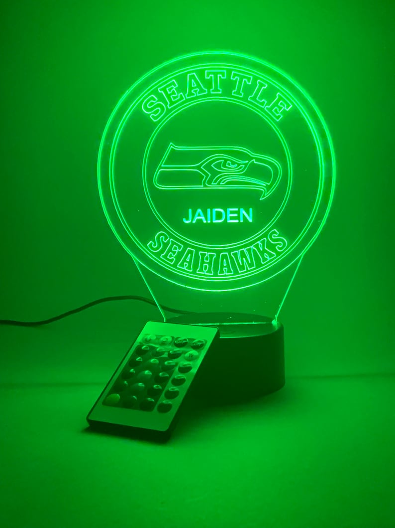 Seattle Seahawks Personalized 3D Lamp For Sport Fans AZ3DLA029