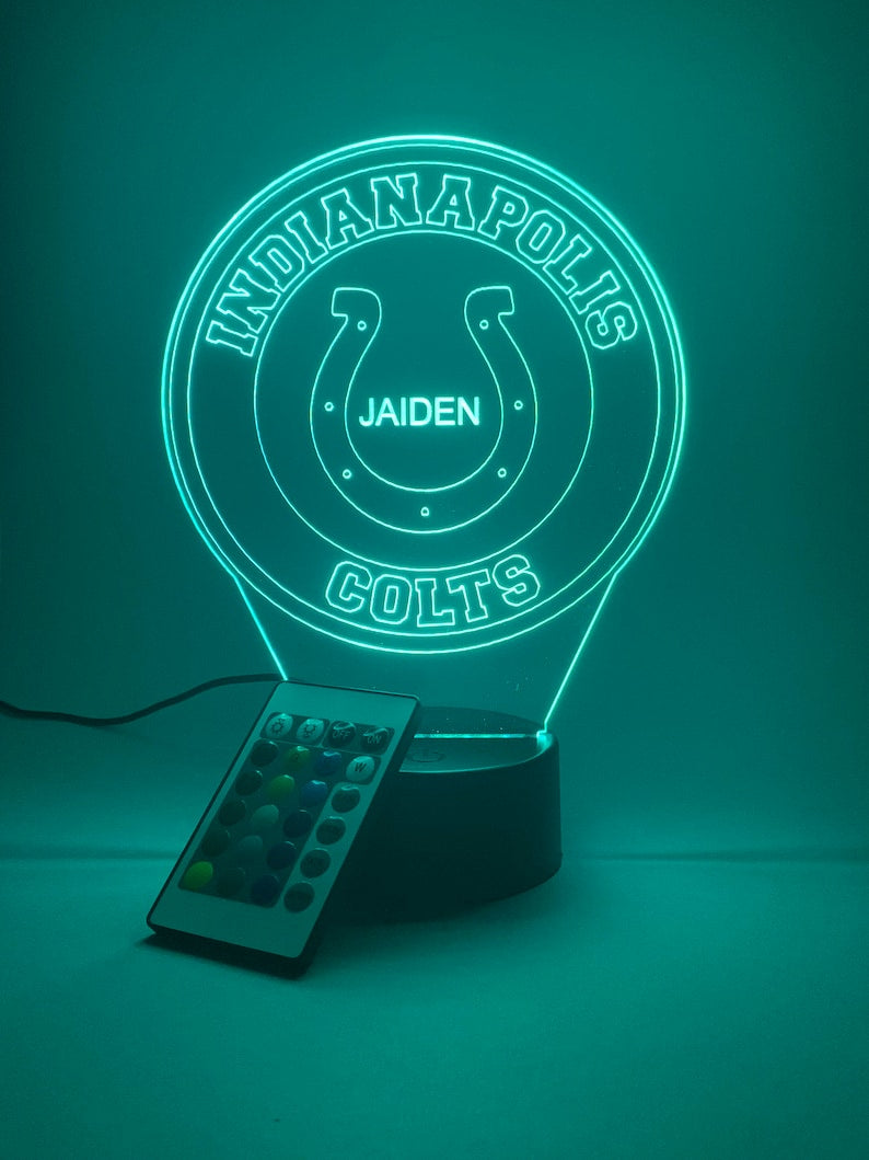 Indianapolis Colts Personalized 3D Lamp For Sport Fans AZ3DLA014