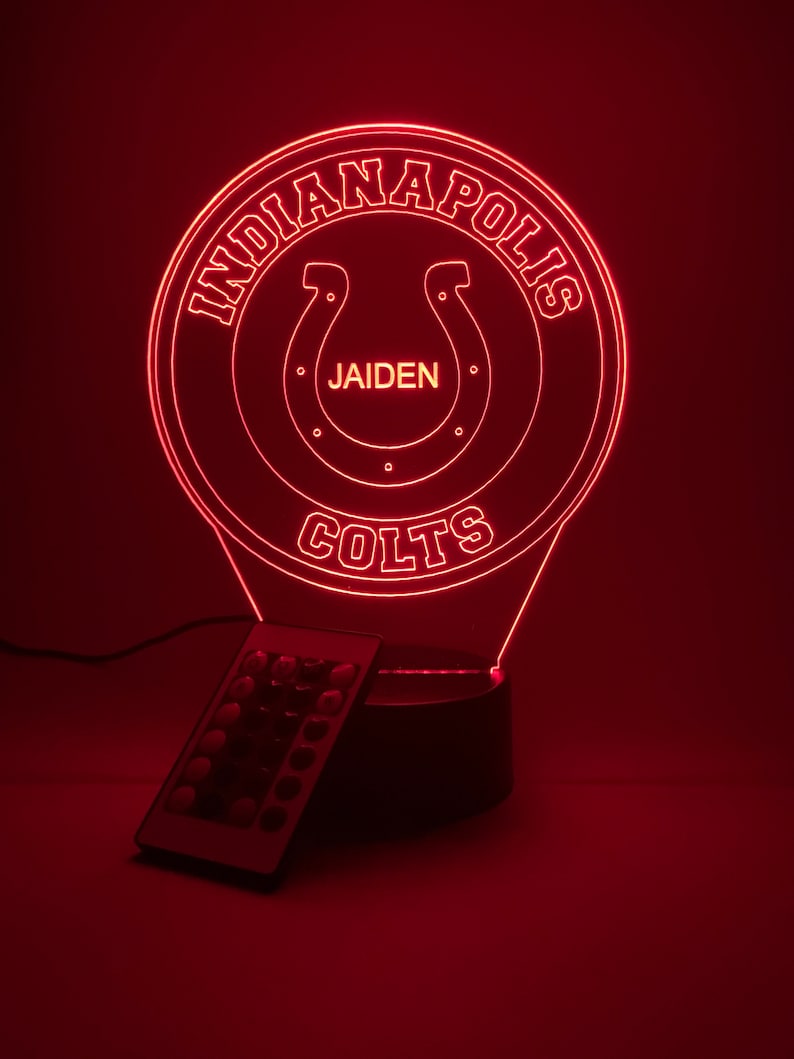 Indianapolis Colts Personalized 3D Lamp For Sport Fans AZ3DLA014