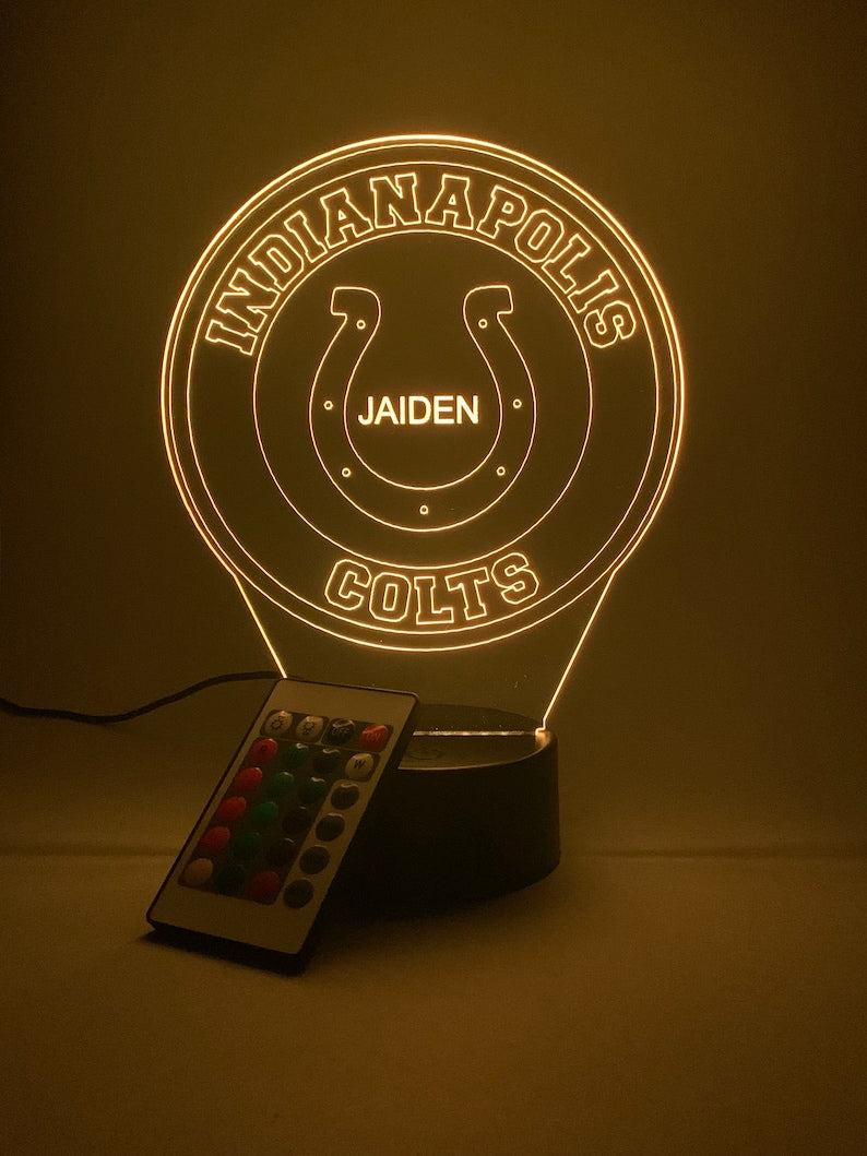 Indianapolis Colts Personalized 3D Lamp For Sport Fans AZ3DLA014