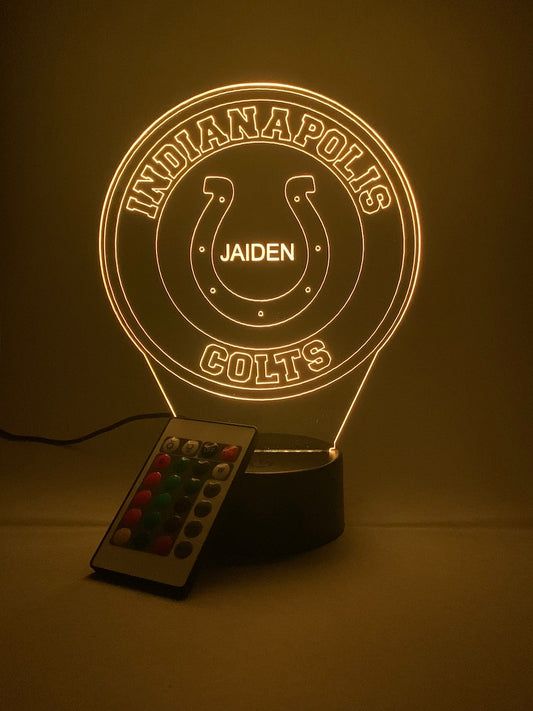 Indianapolis Colts Personalized 3D Lamp For Sport Fans AZ3DLA014