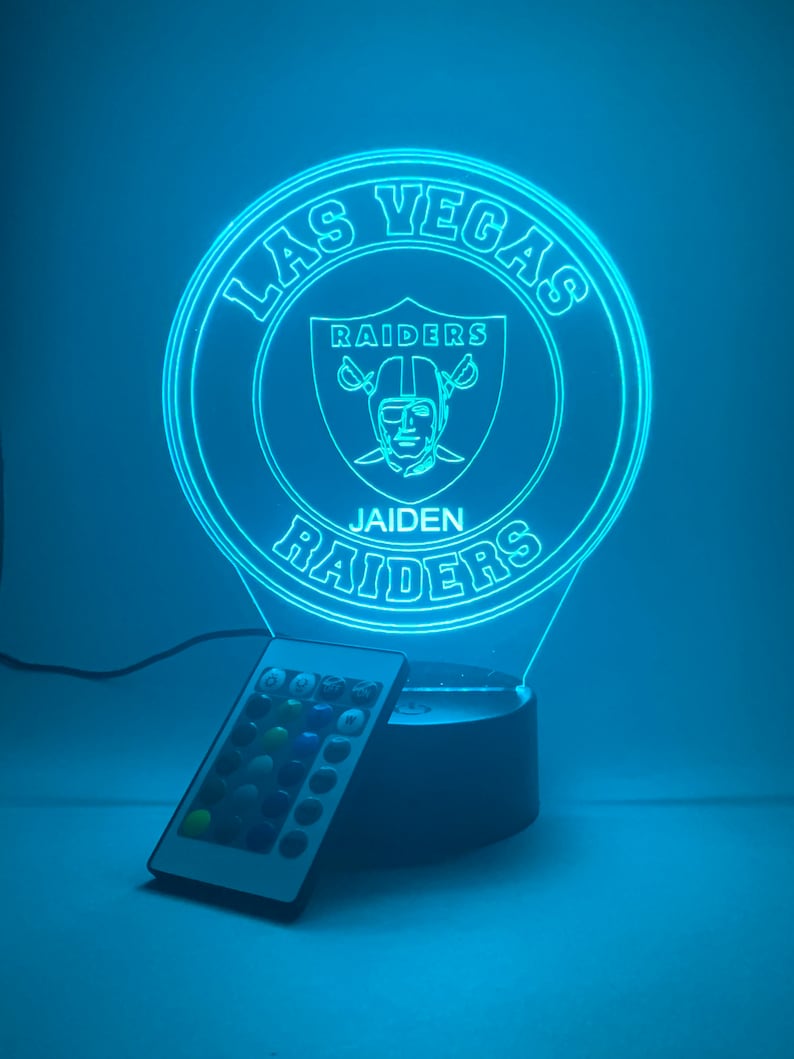 Las Vegas Raiders Personalized 3D Lamp For Sport Fans AZ3DLA017