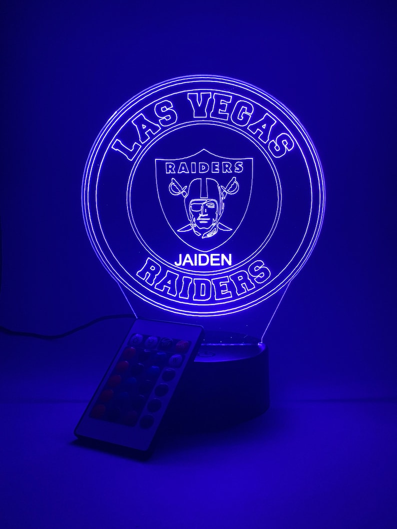 Las Vegas Raiders Personalized 3D Lamp For Sport Fans AZ3DLA017