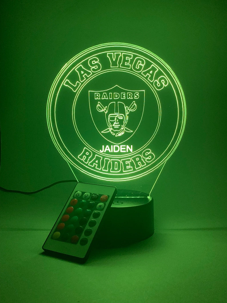 Las Vegas Raiders Personalized 3D Lamp For Sport Fans AZ3DLA017
