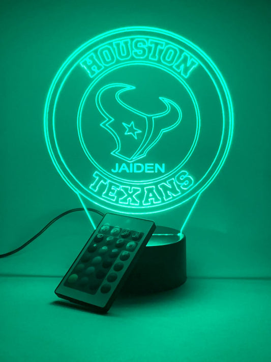 Houston Texans Personalized 3D Lamp For Sport Fans AZ3DLA013
