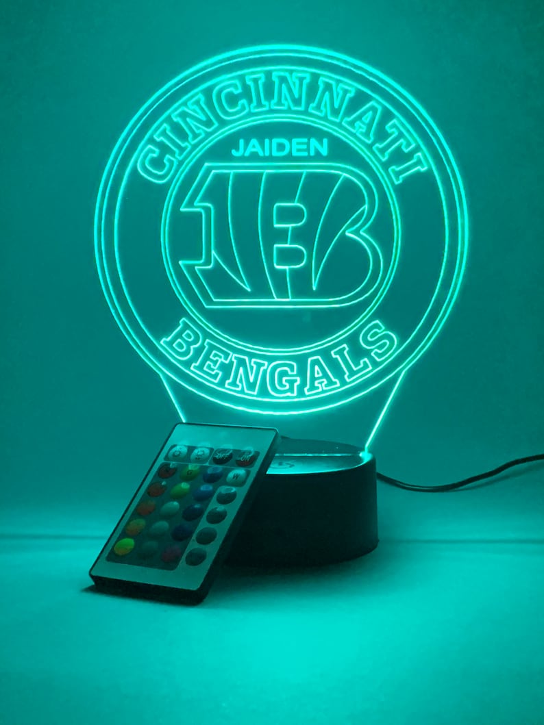 Cincinnati Bengals Personalized 3D Lamp For Sport Fans AZ3DLA007