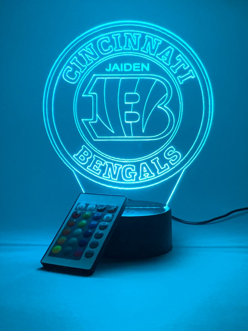 Cincinnati Bengals Personalized 3D Lamp For Sport Fans AZ3DLA007