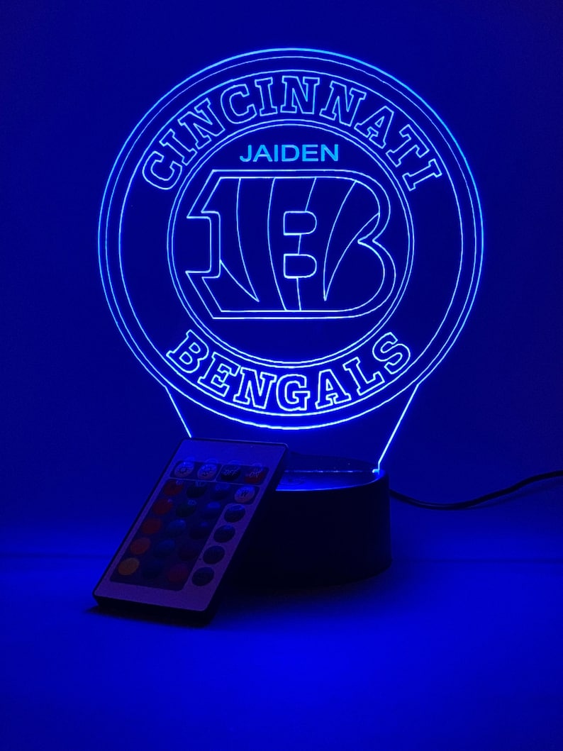 Cincinnati Bengals Personalized 3D Lamp For Sport Fans AZ3DLA007