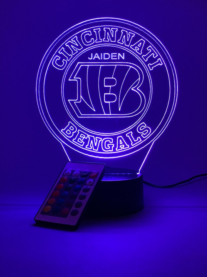 Cincinnati Bengals Personalized 3D Lamp For Sport Fans AZ3DLA007