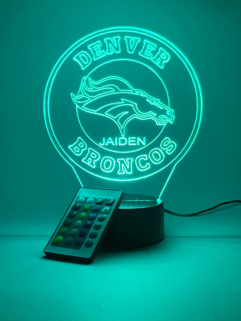 Denver Broncos Personalized 3D Lamp For Sport Fans AZ3DLA010