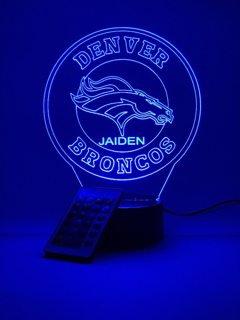 Denver Broncos Personalized 3D Lamp For Sport Fans AZ3DLA010
