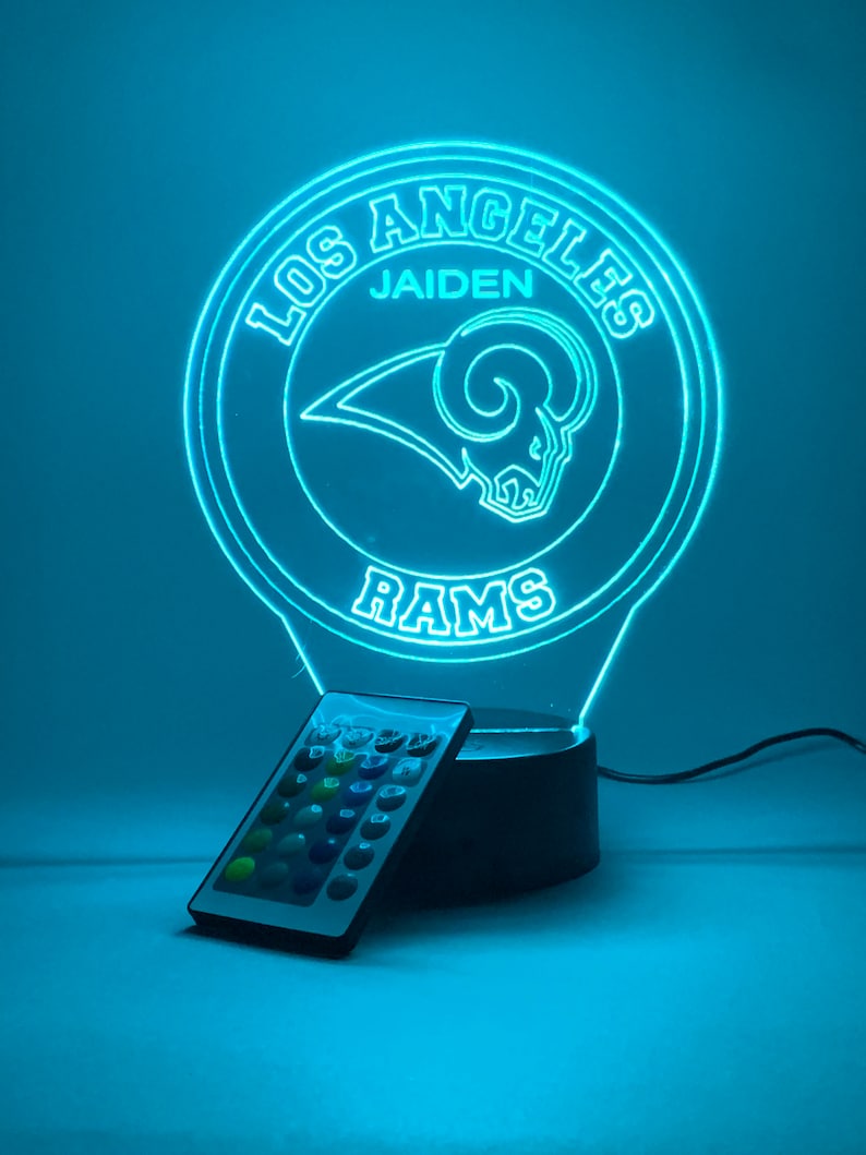 Los Angeles Rams Personalized 3D Lamp For Sport Fans AZ3DLA019