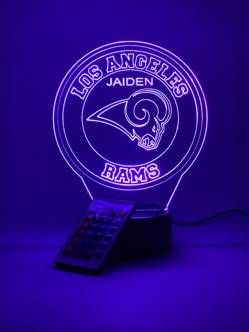 Los Angeles Rams Personalized 3D Lamp For Sport Fans AZ3DLA019