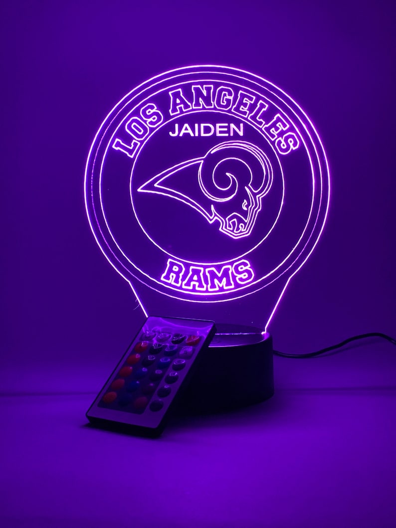 Los Angeles Rams Personalized 3D Lamp For Sport Fans AZ3DLA019
