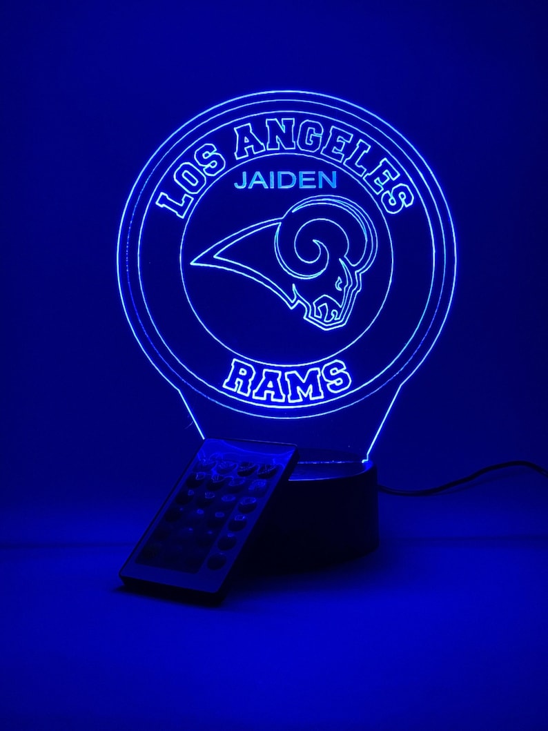 Los Angeles Rams Personalized 3D Lamp For Sport Fans AZ3DLA019