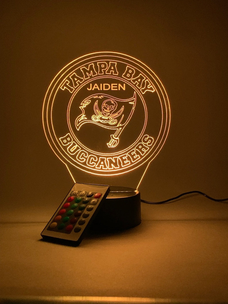 Tampa Bay Buccaneers Personalized 3D Lamp For Sport Fans AZ3DLA030
