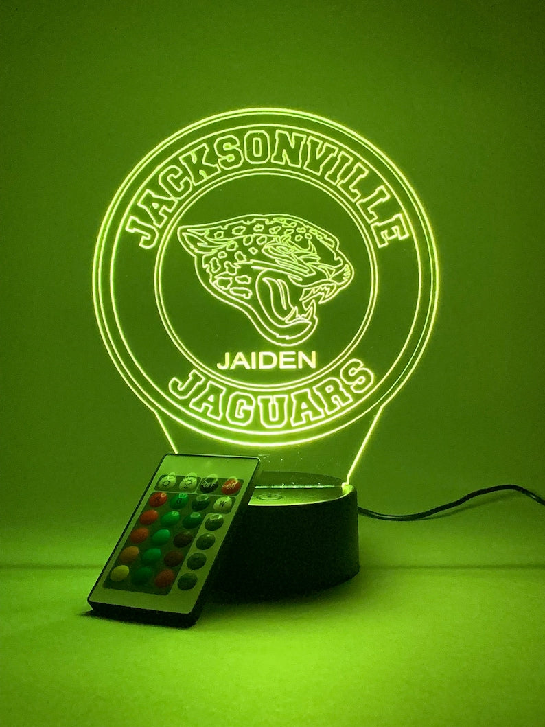 Jacksonville Jaguars Personalized 3D Lamp For Sport Fans AZ3DLA015