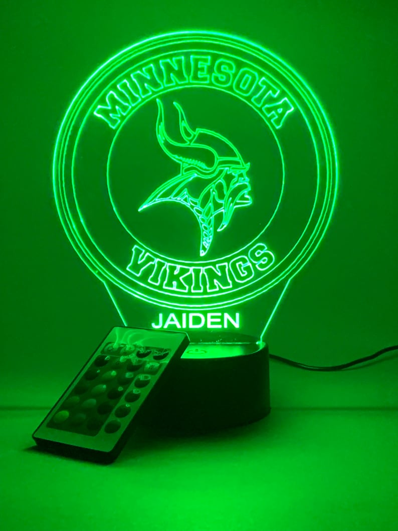 Minnesota Vikings Personalized 3D Lamp For Sport Fans AZ3DLA021