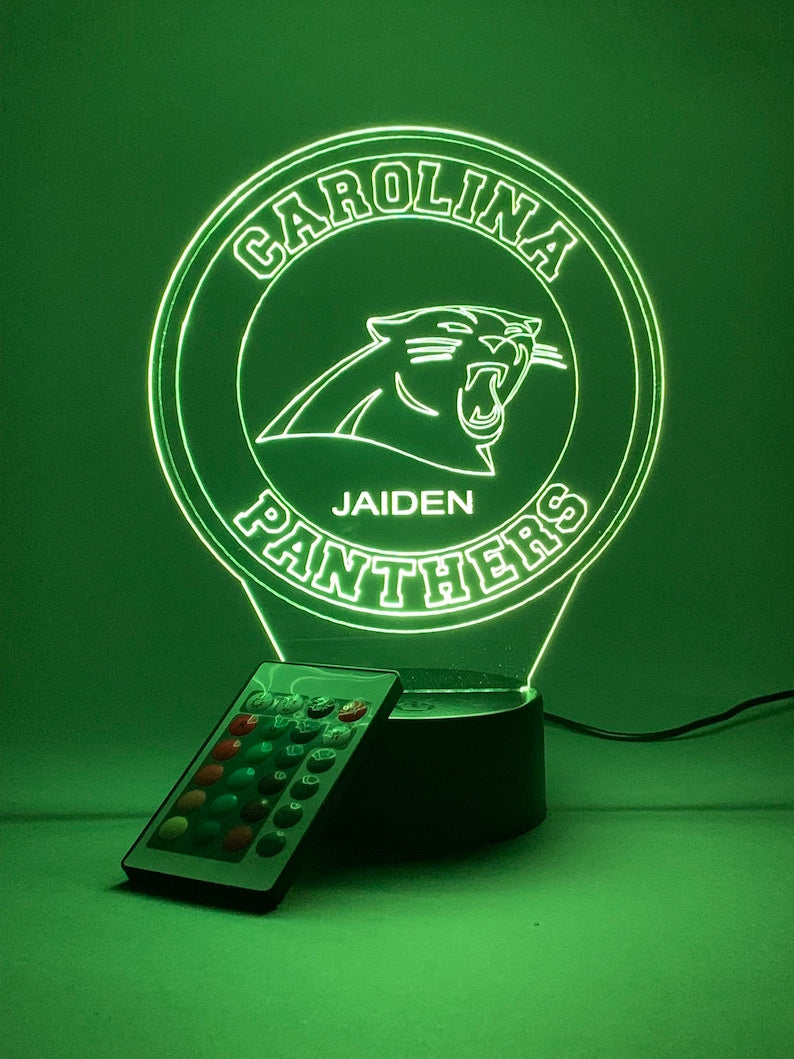 Carolina Panthers Personalized 3D Lamp For Sport Fans AZ3DLA005