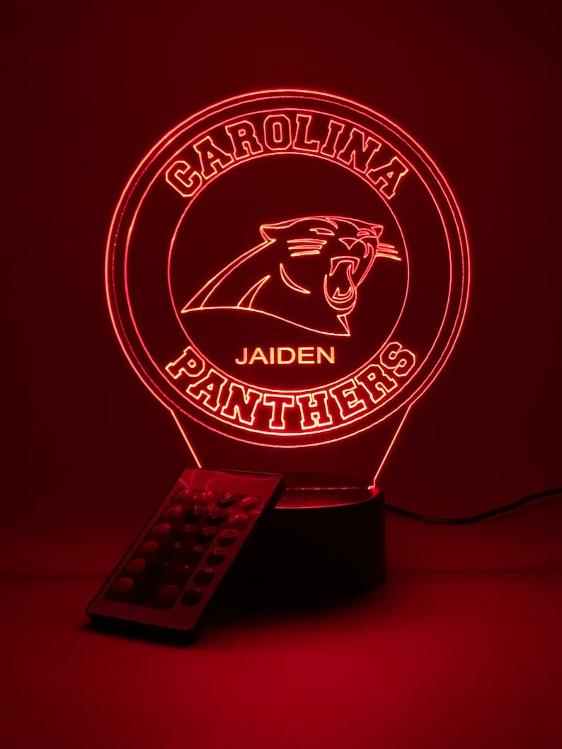 Carolina Panthers Personalized 3D Lamp For Sport Fans AZ3DLA005