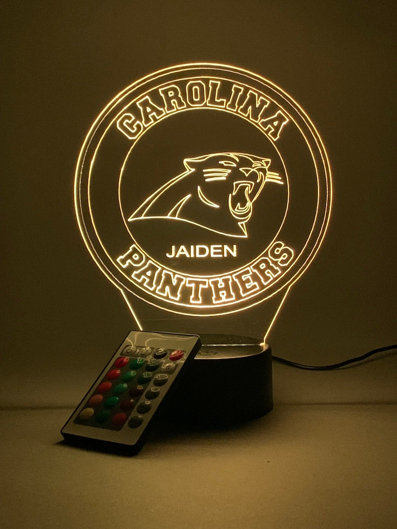 Carolina Panthers Personalized 3D Lamp For Sport Fans AZ3DLA005