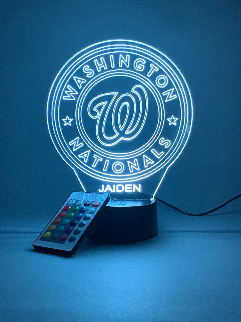 Washington Commanders Personalized 3D Lamp For Sport Fans AZ3DLA032